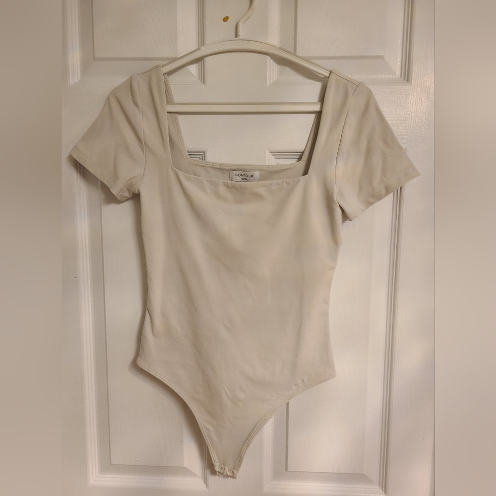 Aritzia Cream Bodysuit with Square Neckline